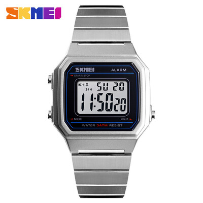

Explosion models square electronic watch rose gold student trend steel belt watch