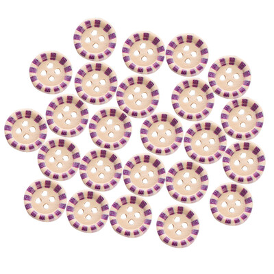 

Gobestart 24pcs Natural Round Wood Love Handmade 4 Holes Buttons Sewing