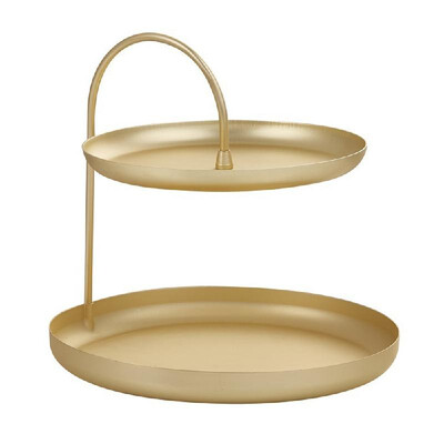 

LSF2019017 Large Iron Jewelry Tray Double Layer Storage Necklace Holder Jewelry Organizer Bracelet Display Stand Ring Tray Jewelry