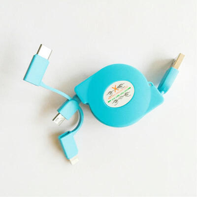 

Retractable Charging Cable Lightning Micro USB Type C 3-in-1 Data Cable For IPhone Samsung Galaxy LG HTC Nokia 33ft-1m
