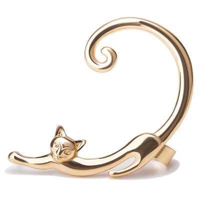 

Women Cute Cartoon Animal Stereo Cat Stud Earrings Alloy Solid color Wild Sweet Jewelry Ear Hook
