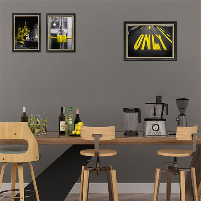 

〖Follure〗Copy 3D Fake Photo Frame 3 Couplet Painting City Street Personality Wall Stickers