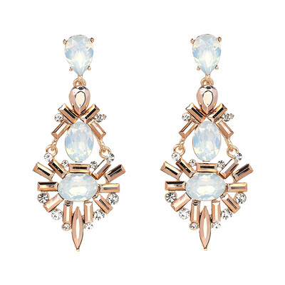

JURAN 2018 New Design Trendy Statement Jewelry Big Crystal Sweety Dangle Drop Earring 4 Colors For Women Wholesale Price J50093