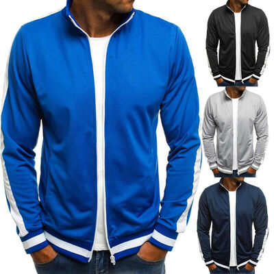 

Plain Mens Hoodie Zip Up Jacket Outwear Sweatshirt Jumper Top Coats