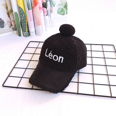

Childrens Hat Womens autumn&winter Korean version lambswood baseball cap boy girls cap casual all-around warm hat trend