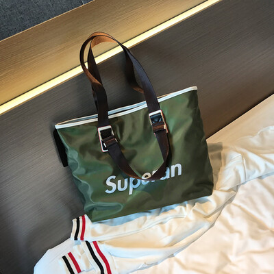 

Ins super hot bag woman 2019 new fashion nylon handbag Korean version 100 lap fashion single shoulder bag large bag