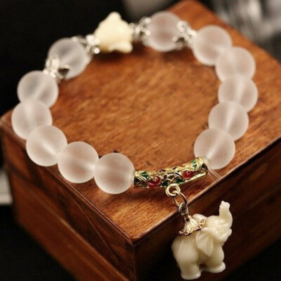 

Vogue Women Vintage Crystal Bracelets Elephant CatFishAbacusPendant Bracelets