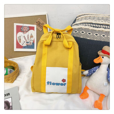 

Schoolbag female Korean Harajuku ulzzang high school junior high school students ins wind bf small fresh canvas backpack