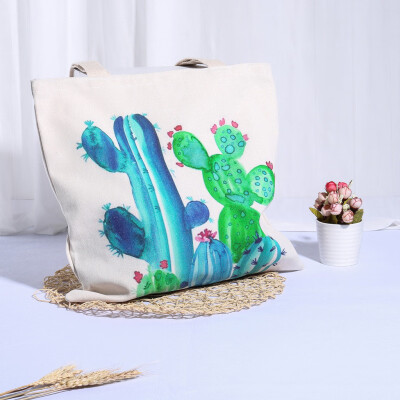 

Toponeto Portable&Washable Linen Plant Pattern Receipt Bag Reusable Shopping Bag