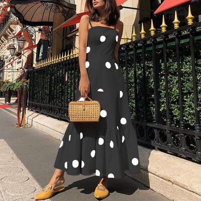 

Womens Sleeveless A-Line High Waist Midi Dress