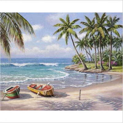 

1620&quot Scenery Oil Painting By Number Kit Linen Canvas Paint Home Decor DIY