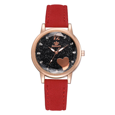 

Diamond love mirror quartz watch romantic star watch to send girlfriend gift table