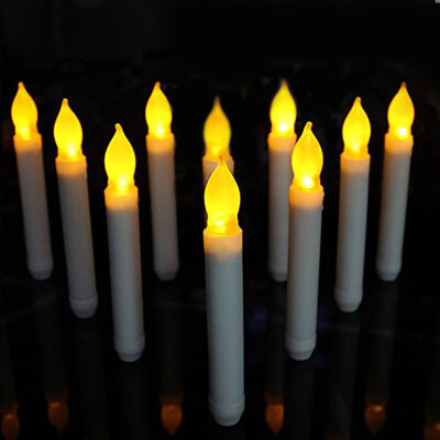 

12PcsSet Flameless LED Taper Candle Lights Lamp Christmas Wedding Party Decor