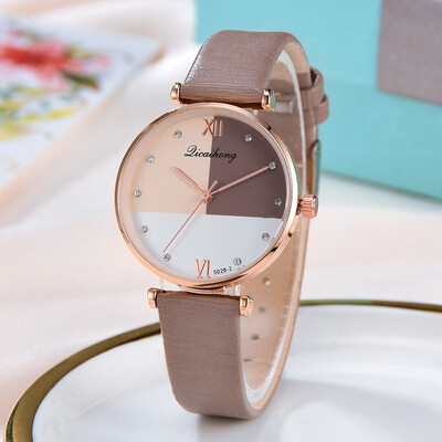 

RM Licaihong Fashion Simple Three Color Flat Dial Belt Quartz Female Watch