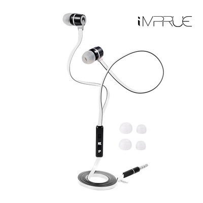

Imprue 1 meter in-ear headphones sterio earphones wired mobile computer headset with wheat