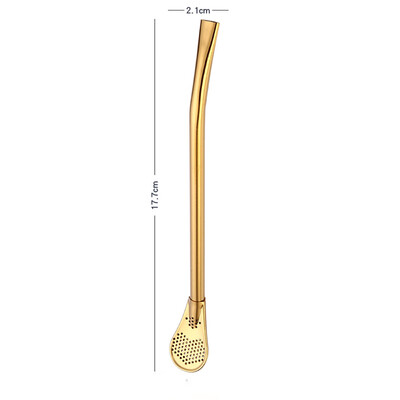 

Gobestart Stainless Steel Drinking Tea Yerba Mate Straw Gourd Bombilla Filter Spoon