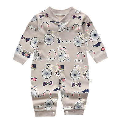 

Autumn Newborn Infant Rompers Baby Boy Girl Casual Floral Print Outfits Cotton Romper Jumpsuit Clothes Baby Clothing 3-12M