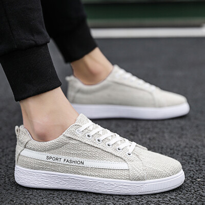 

Canvas shoes men summer version of the Korean version of leisure plate shoe social spirit students military training shoes