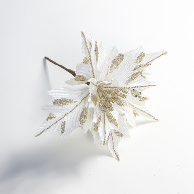

Christmas Party Simulation Leaves Ornament Tree Decoration Artificial Flowers