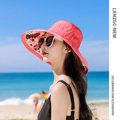 

2015 spring&summer new hat brim with adjustable size&the size of the outdoor sun-shading zipper is the sun hat