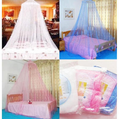 

Lace Bed Mosquito Netting Mesh Canopy Princess Round Dome Bedding Net Pop NEW