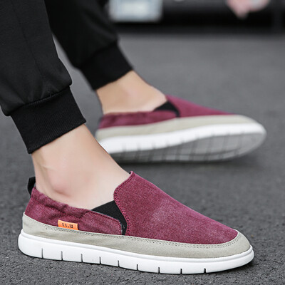 

Mens casual canvas sneakers with fishermens shoes in summer
