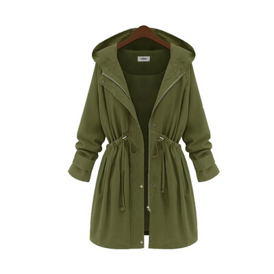 

Women Long Sleeve Trench Jacket Casual Office Coat Jacket OL Slim Outwear