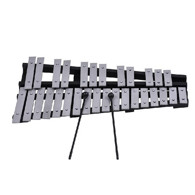 

Foldable 30 Note Glockenspiel Xylophone Wooden Frame Aluminum Bars Educational Percussion Musical Instrument Gift with Carrying Ba