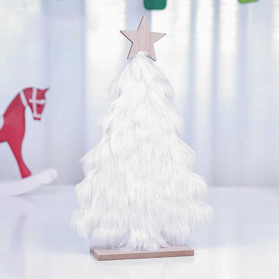 

Siaonvr Wooden Mini Christmas Tree Desktop Ornaments Merry Christmas Party Decor
