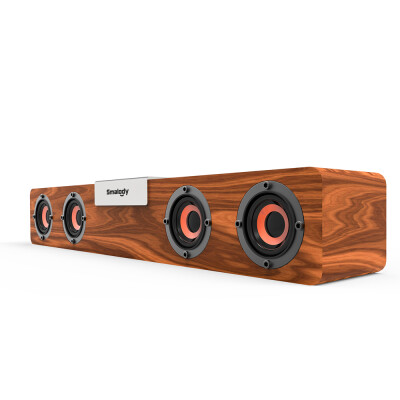 

SMALODY SL-90H Wooden Bluetooth Soundbar Bluetooth 50 Speaker Wireless Subwoofer 5W4 Loudspeakers Supporting TF Card Expansion F