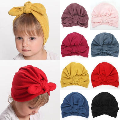 

Newborn Toddler Baby Boy Girl Kids Turban Cotton Beanie Hat Winter Warm Soft Cap