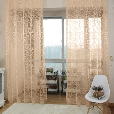 

Yarn Window Tulle Curtains Window Voile Curtains for Living Room Kitchen
