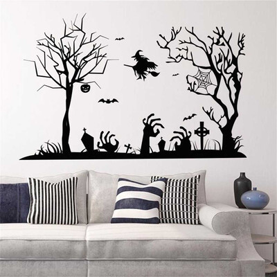 

Siaonvr Happy Halloween Background Wall Sticker Window Home Decoration Decal Decor