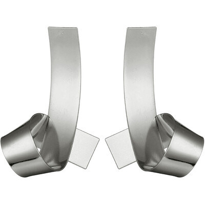 

Vintage Geometric Earring Silver Statement Earrings Big Modern Dangle Earrings Retro Art Jewelry Gifts