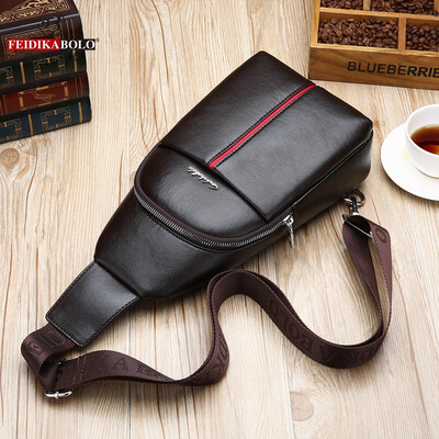 

Chest bag mens casual mens shoulder Messenger bag purse soft bag backpack Korean version of the tide mens bag