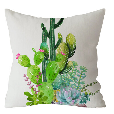 

〖Follure〗Green Leaf Printed Pillow Case Polyester Sofa Car Cushion Cover Home Decor