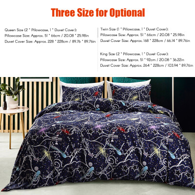 

Multicolor Comforter Duvet Cover Set Universe Stars Home Soft Bedding Set