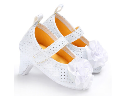 

SUNSIOM New Hot Baby Newborn High-heeled Flower Shoes Fashion PU Photograph Photo Shoes Soft Sole Star Dot Sandals Clogs