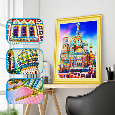 

Siaonvr Special Shaped Diamond Painting DIY 5D Partial Drill Cross Stitch Kits Crystal R