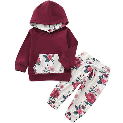 

Newborn Infant Baby Girl Outfits Long Sleeve Hooded Tops Pants Leggings Set
