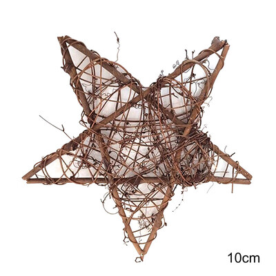 

Retro Star Rattan Wreath Garland Hanging DIY Door Party Christmas Tree Decor