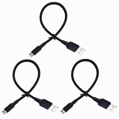 

25cm Linen Fabric Micro USB20 Data Cable Support 2A Current - 3Pcs