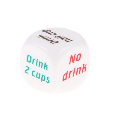 

Siaonvr 1PCS Color Printing English Wine Scorpion Friends Dinner Creative Dice