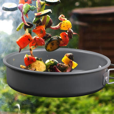 

Greensen Portable 1-2 Person Outdoor Camping Picnic Cookware Tools Wild Survival Pot Fry Pan Set