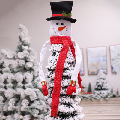 

Santa Snowman Christmas Tree Topper Decoration Holiday Tree Ornament Festival Decor