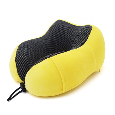 

New U-Shape Travel Pillow Memory Foam Neck Pillows Relieve Pressure Headrest With Storage Bag