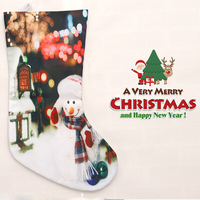 

Toponeto Candy Bag Christmas Gifts Tree Ornament Stocking Santa Claus Snowman Sock Decor