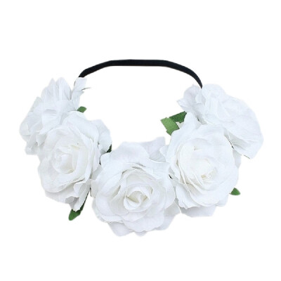 

〖Follure〗Fashion Women Girls Flower Head Hollow Elastic Hair Band Headband Wedding Party