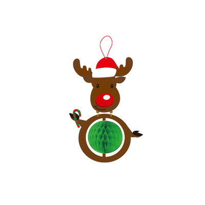 

Tailored Christmas Santa Hanging Flag Deer Reindeer Santa Elk Banner Pull Flag Decor