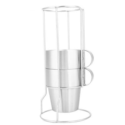 

Greensen 4PCS Durable Stainless Steel Water Cup Lightweight Drinkware Mug for Outdoor Camping